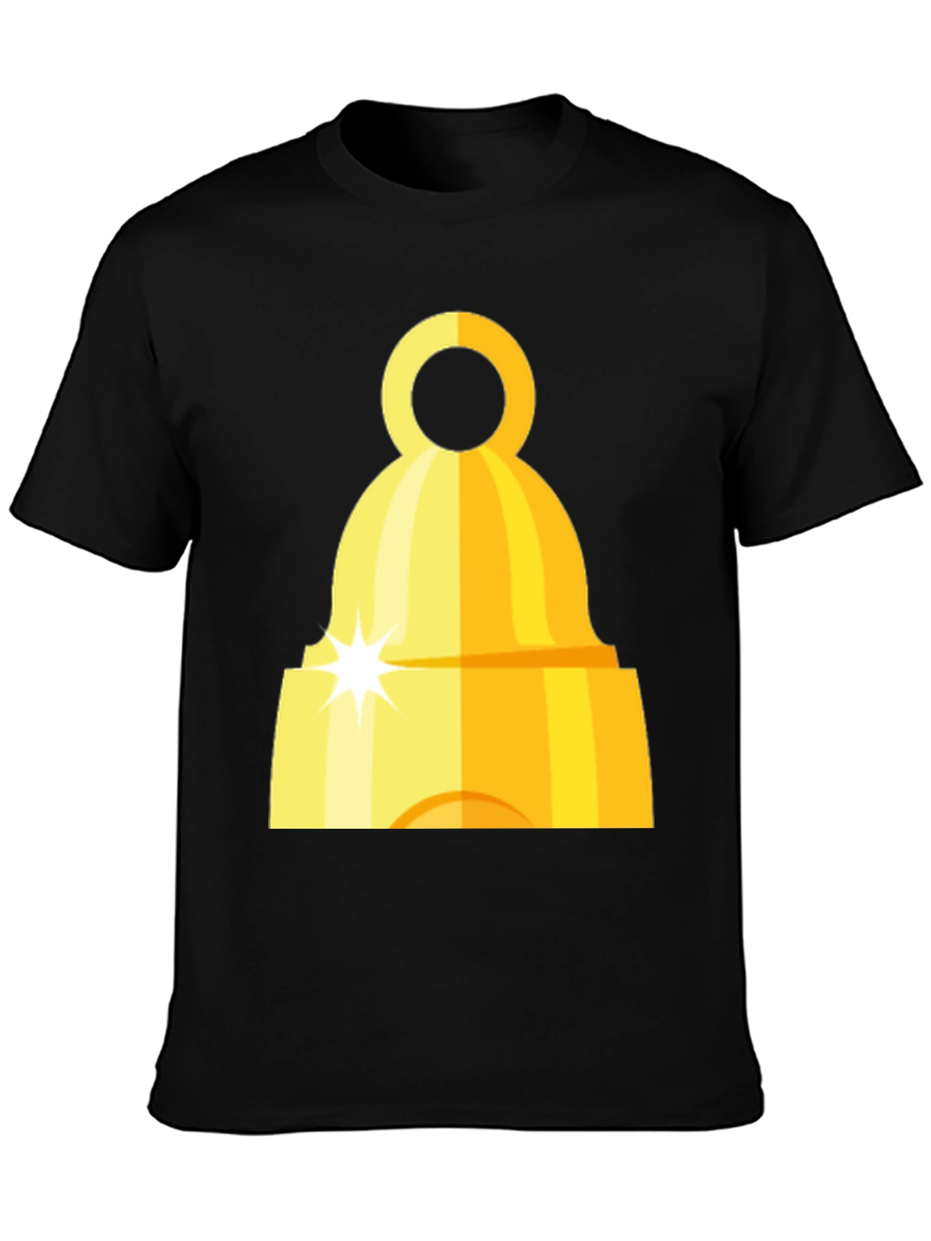 Golden Bell Graphic Tee - Classic Black T-Shirt