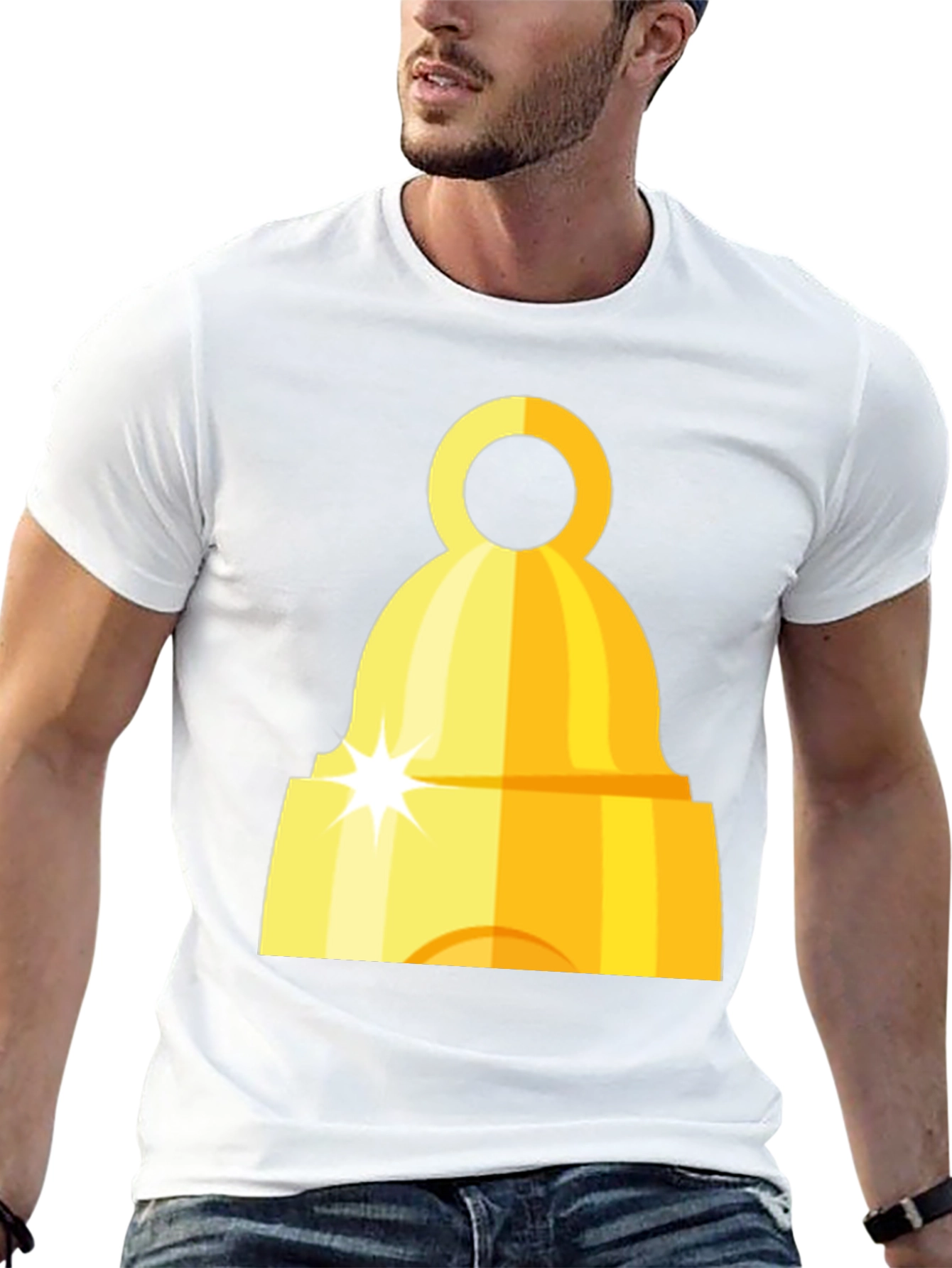 Golden Bell Graphic Tee - Classic Black T-Shirt