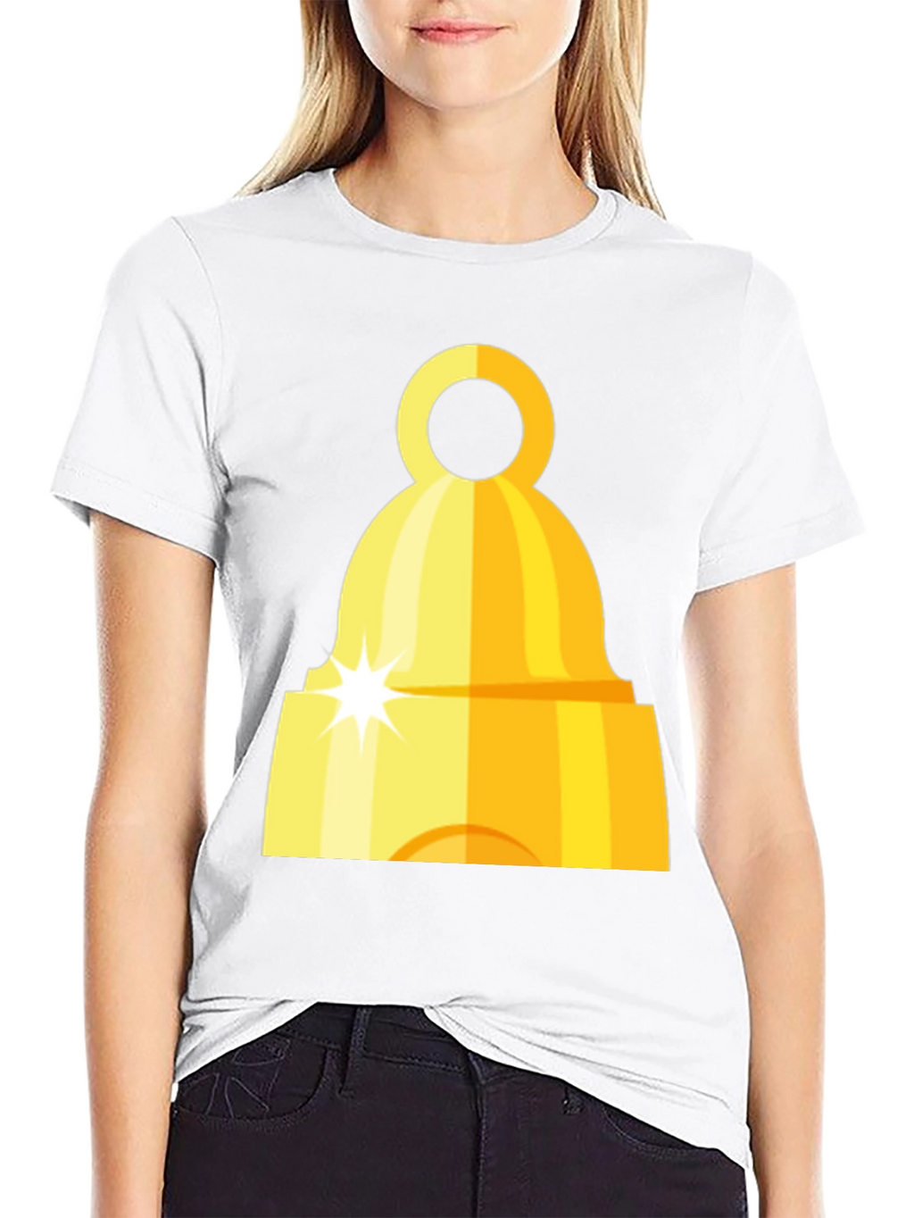 Golden Bell Graphic Tee - Classic Black T-Shirt