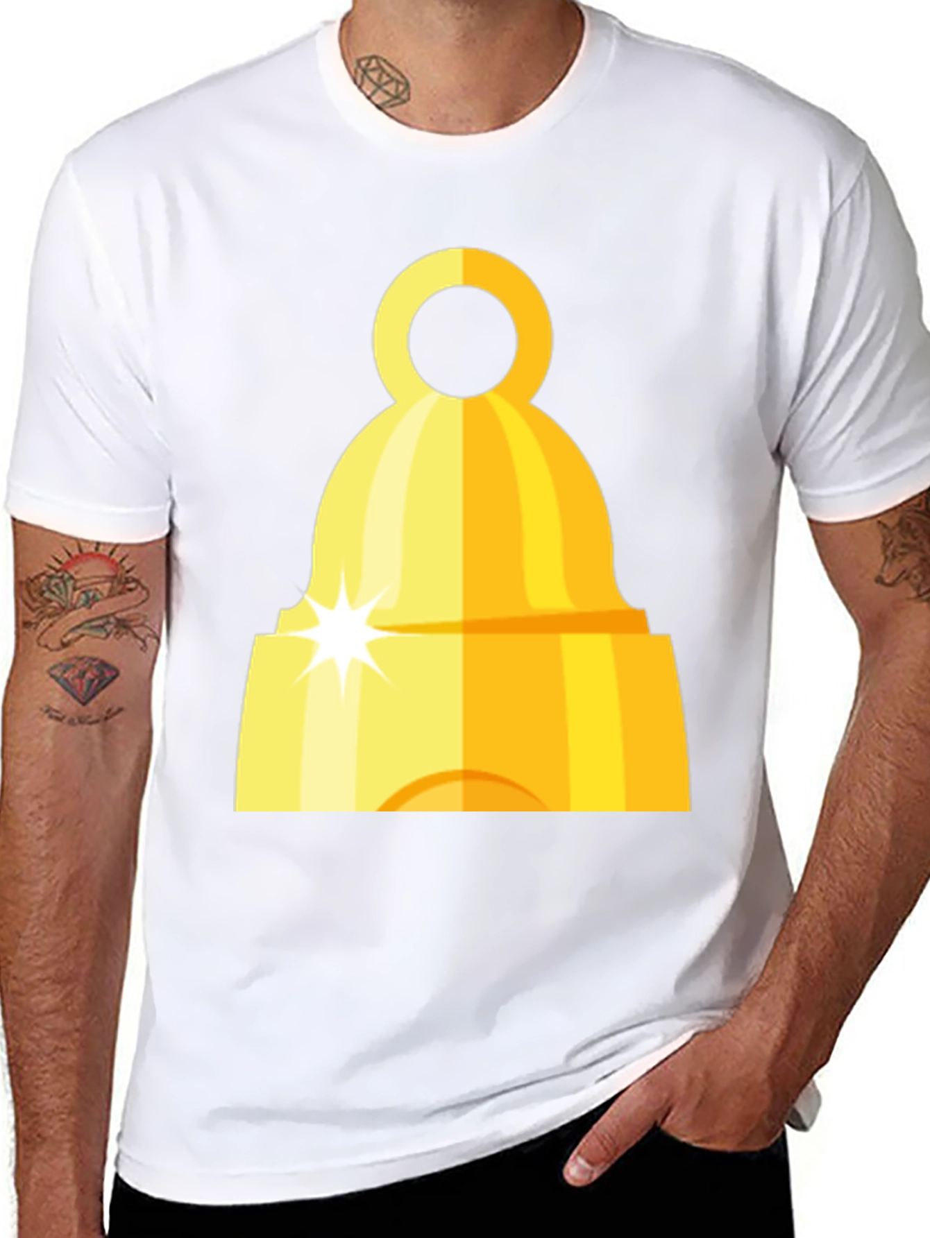 Golden Bell Graphic Tee - Classic Black T-Shirt