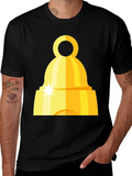 Golden Bell Graphic Tee - Classic Black T-Shirt