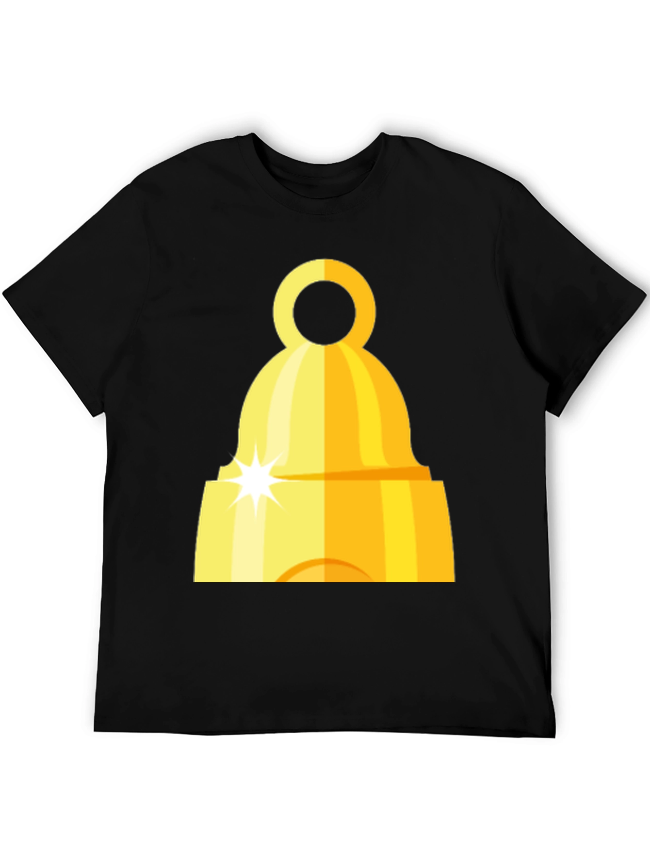 Golden Bell Graphic Tee - Classic Black T-Shirt