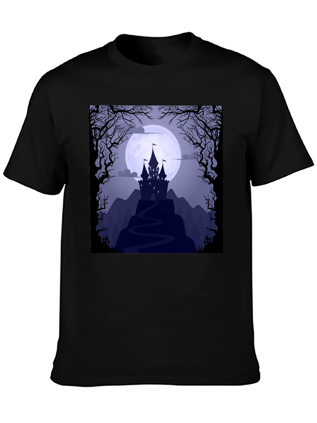 Spooky Castle Moon Graphic Tee