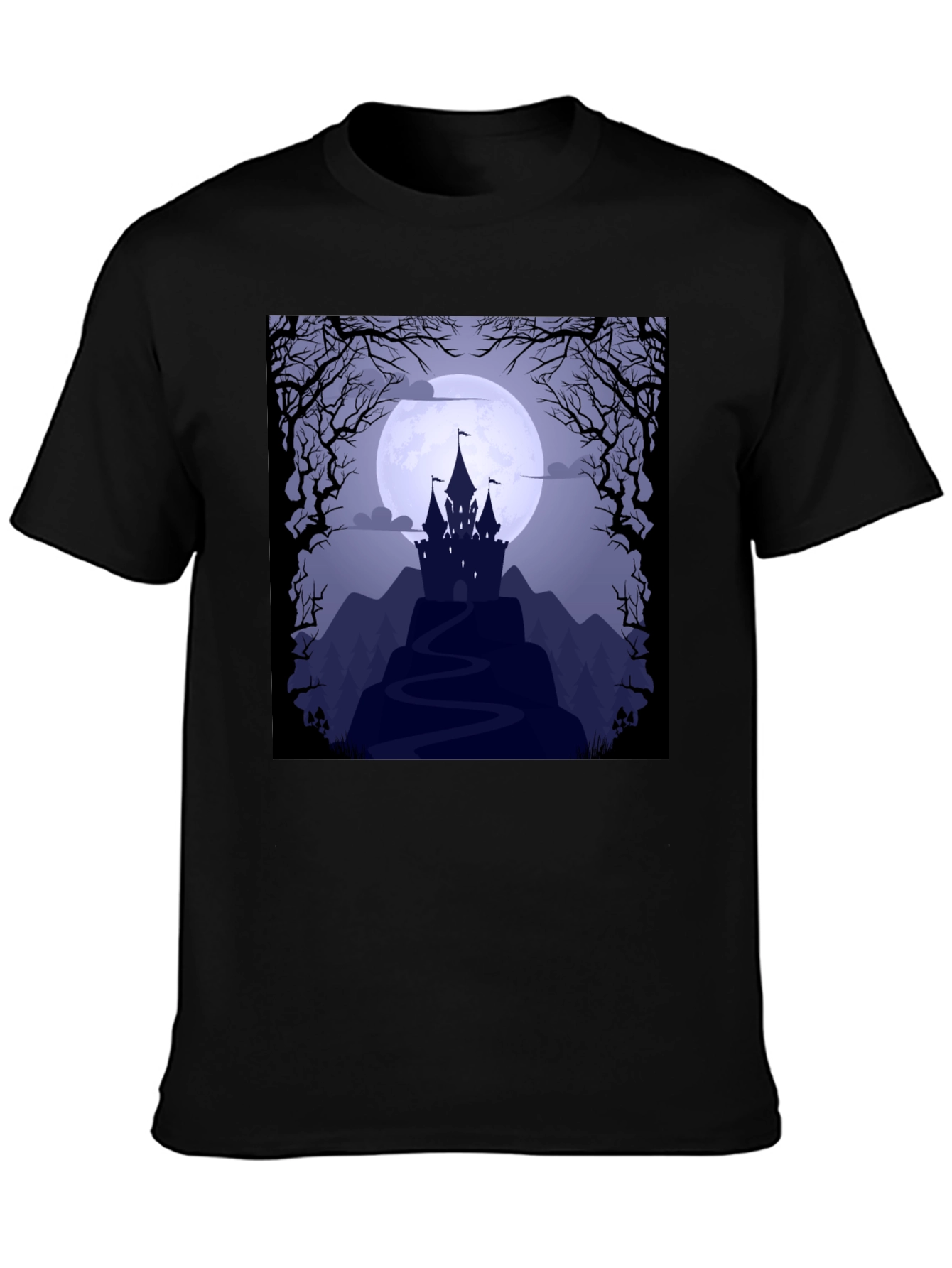 Spooky Castle Moon Graphic Tee