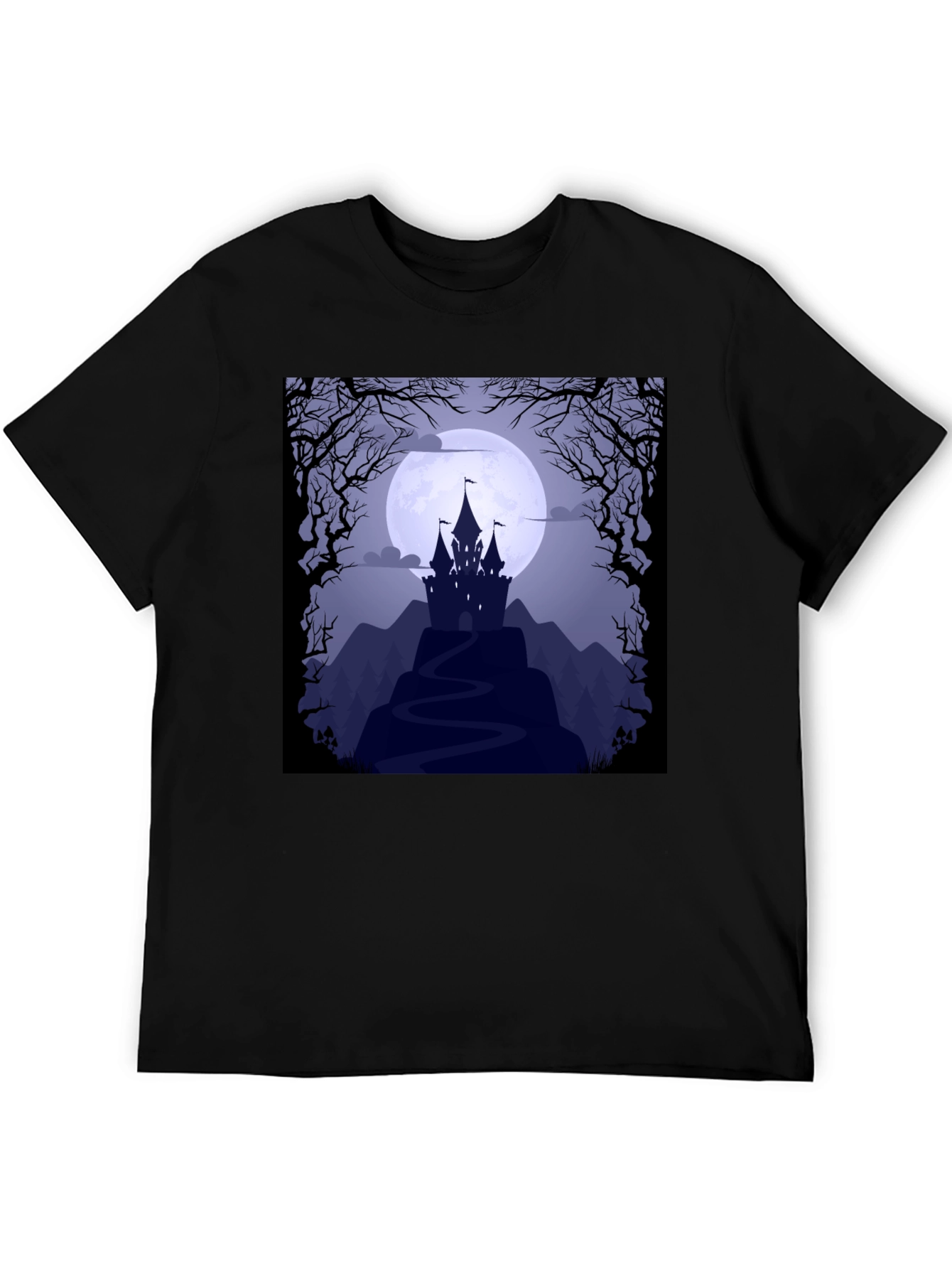 Spooky Castle Moon Graphic Tee
