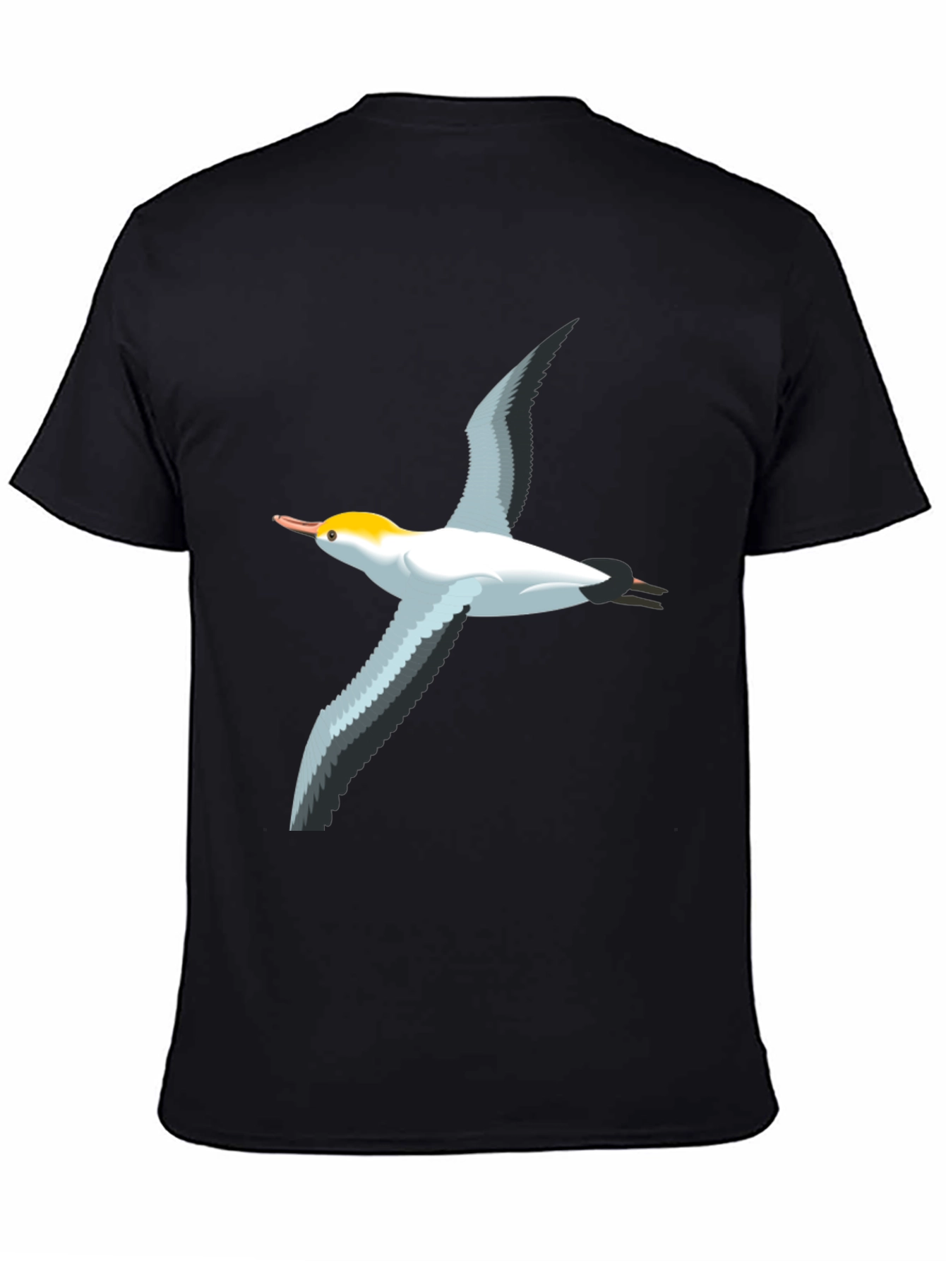 Black T-Shirt with Bird Graphic