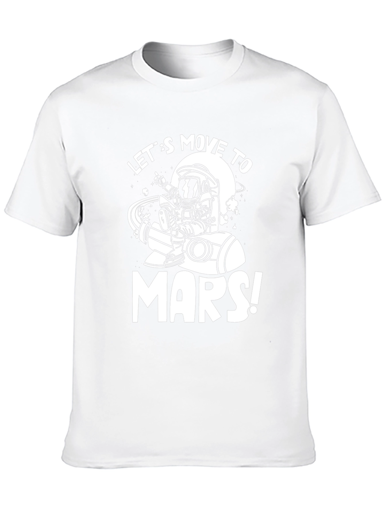 Lets Move to Mars Black Graphic Tee