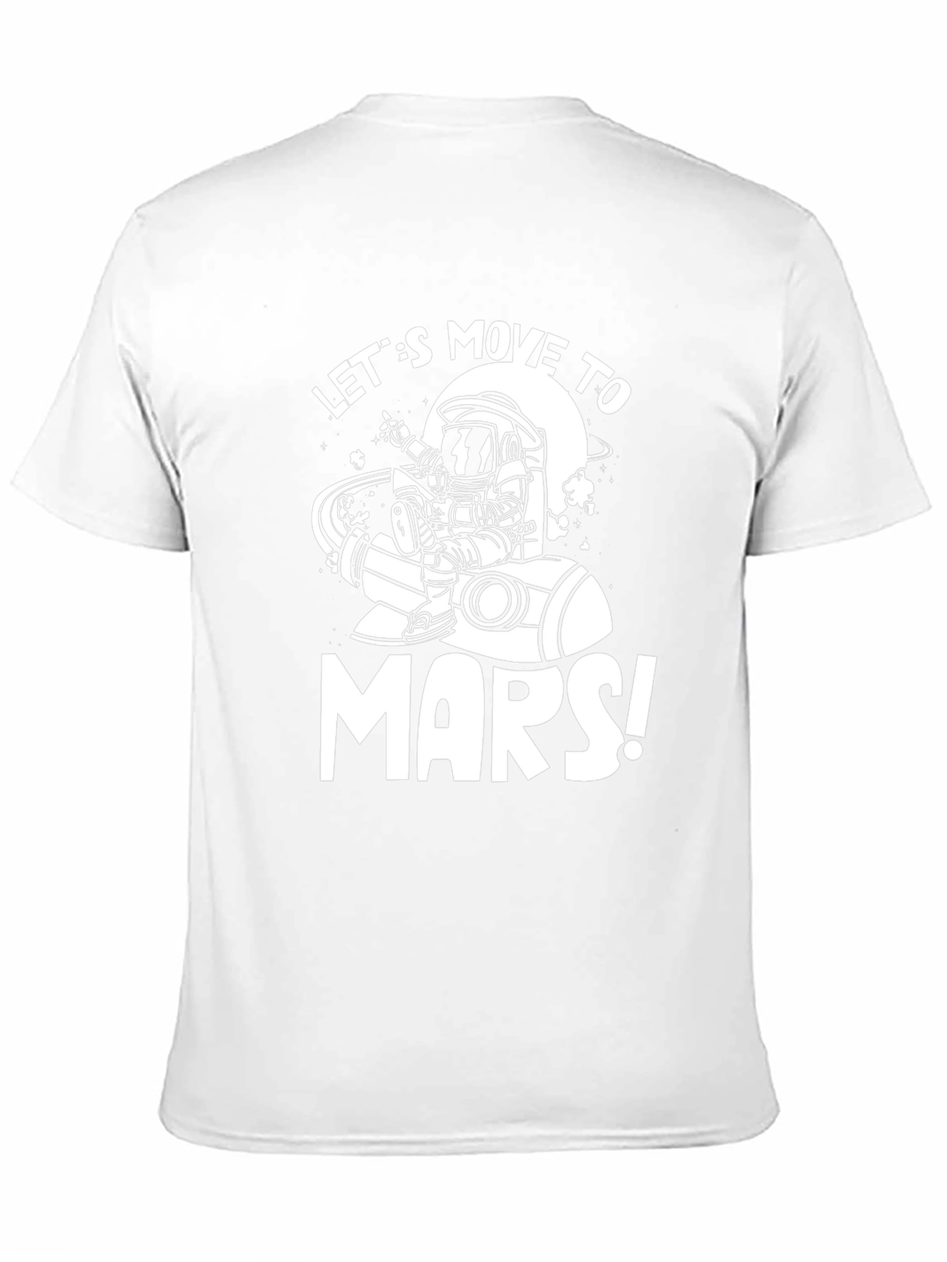 Lets Move to Mars Black Graphic Tee