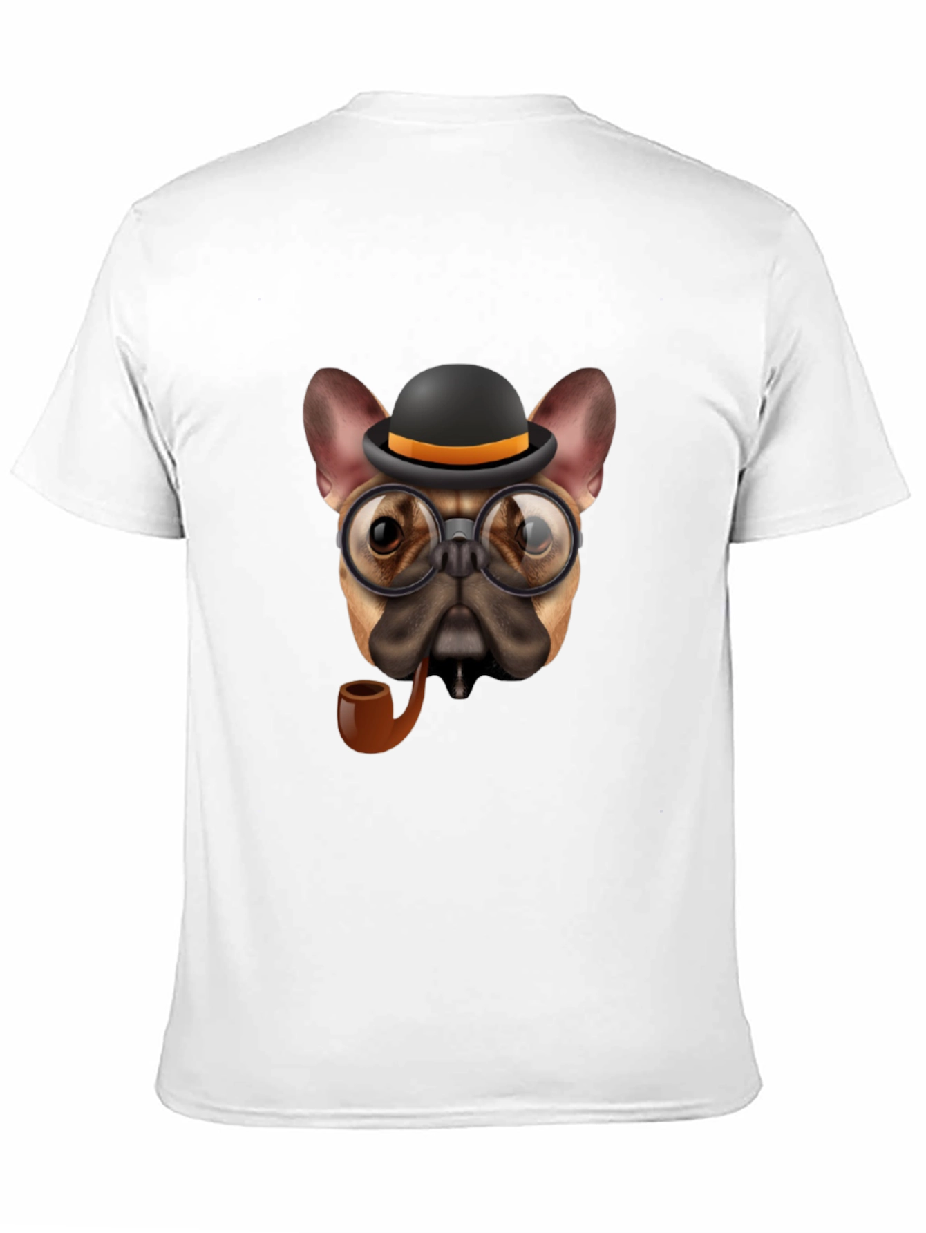 Dapper Dog T-Shirt - Bulldog with Hat & Pipe