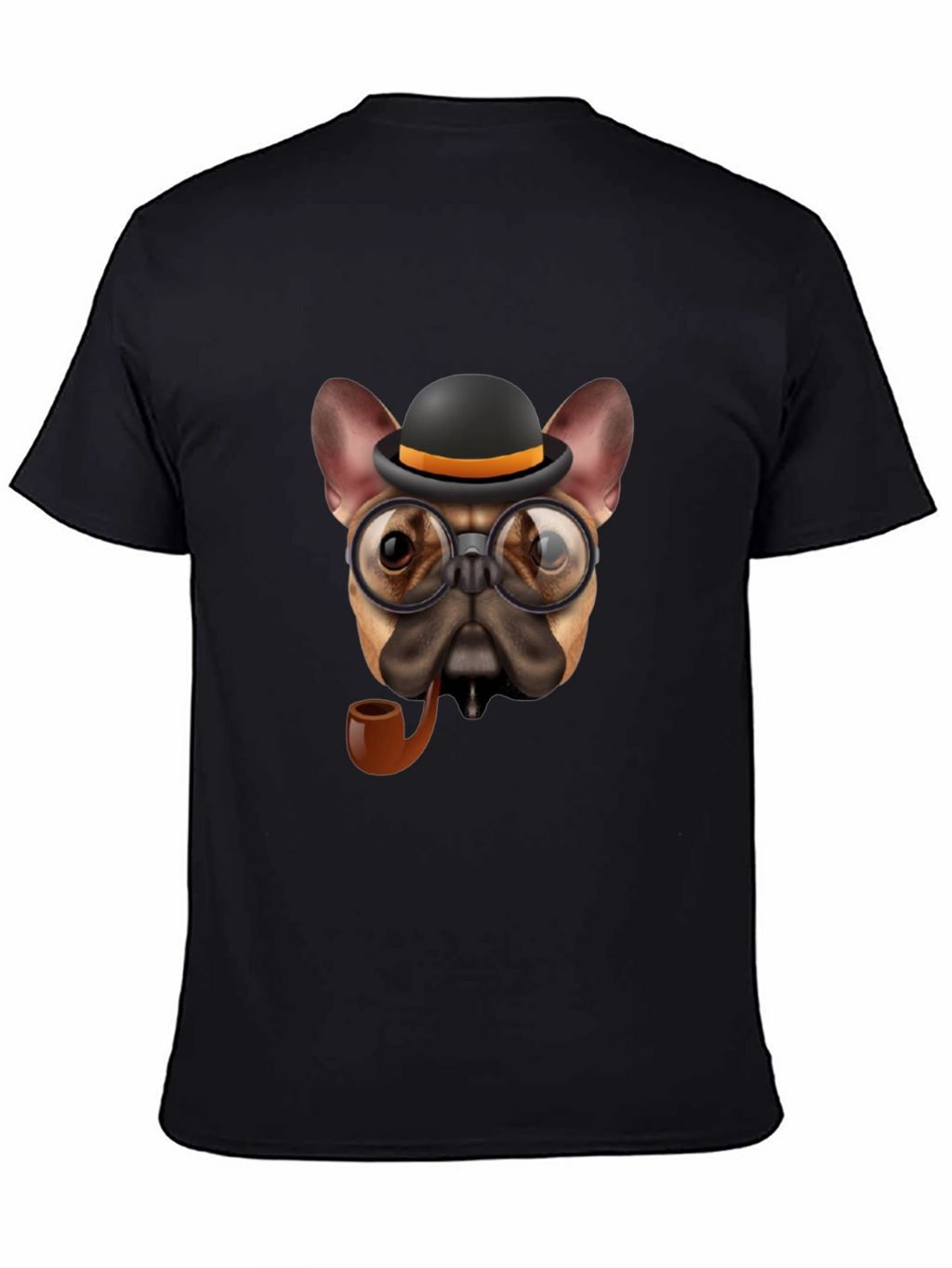 Dapper Dog T-Shirt - Bulldog with Hat & Pipe