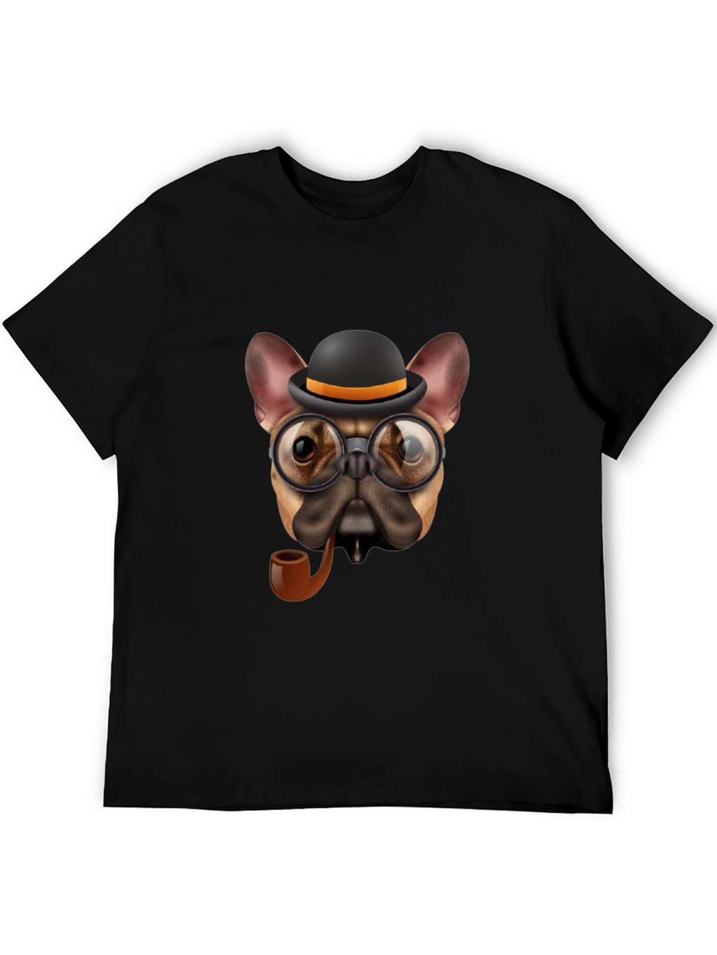 Dapper Dog T-Shirt - Bulldog with Hat & Pipe