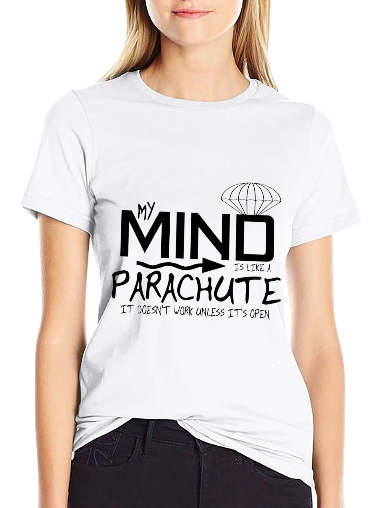 My Mind Parachute T-Shirt - Funny Graphic Tee