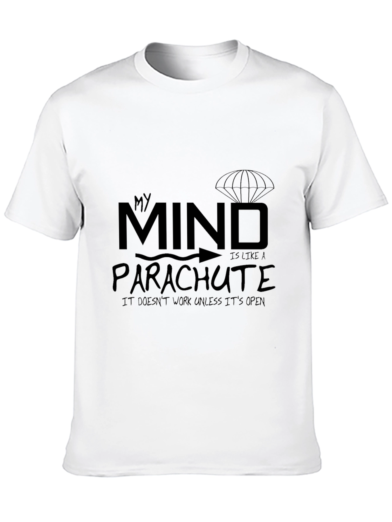 My Mind Parachute T-Shirt - Funny Graphic Tee