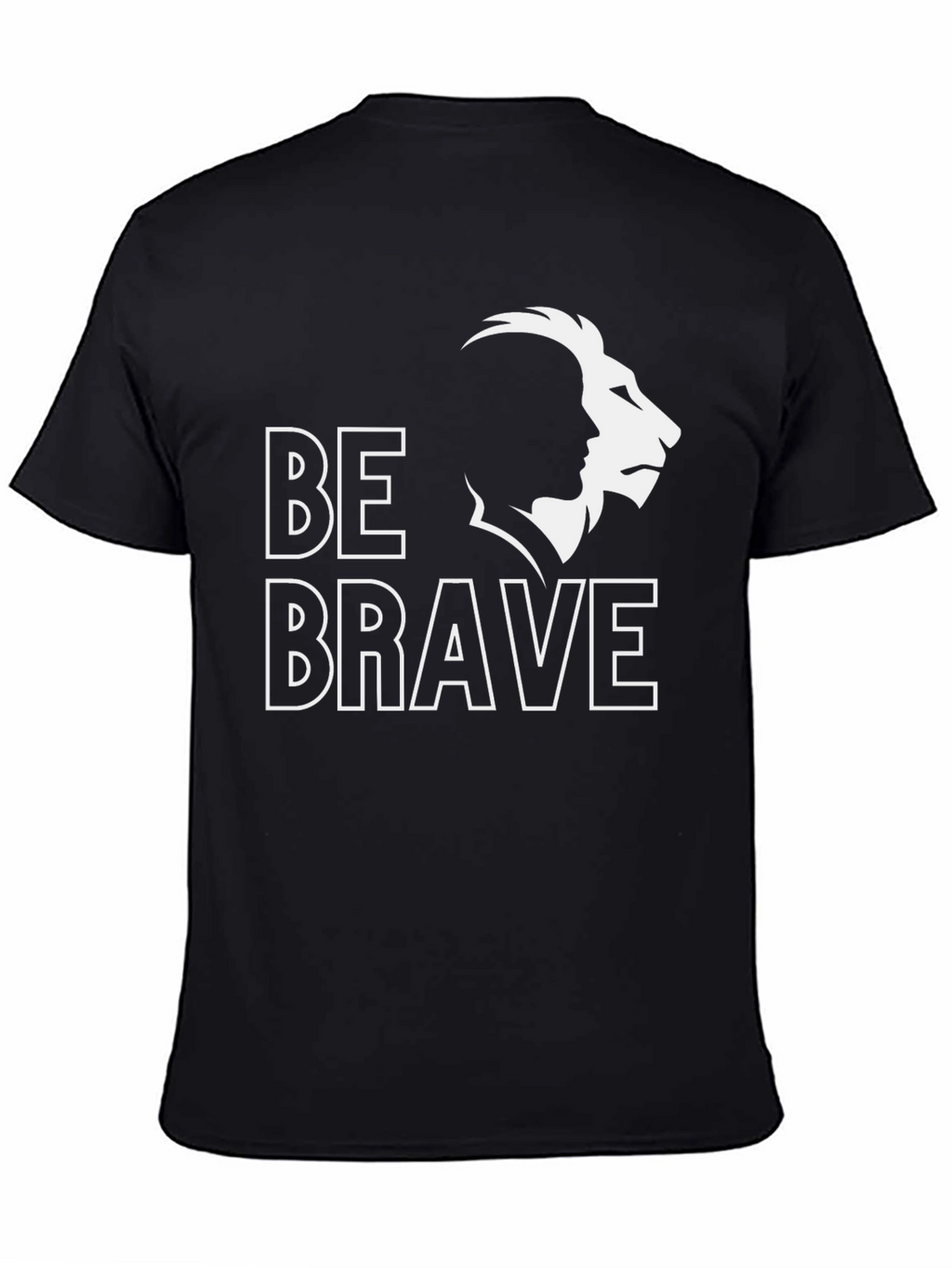Be Brave Lion Graphic Tee - Black
