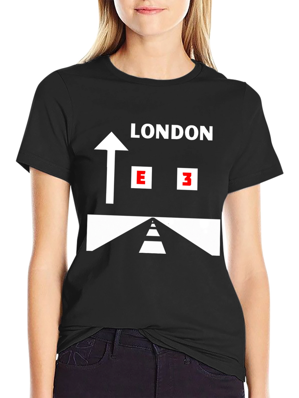 London E3 Direction Black Graphic T-Shirt