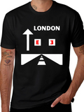 London E3 Direction Black Graphic T-Shirt