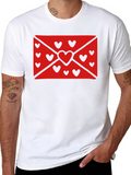 Love Letter Heart Graphic Black T-Shirt