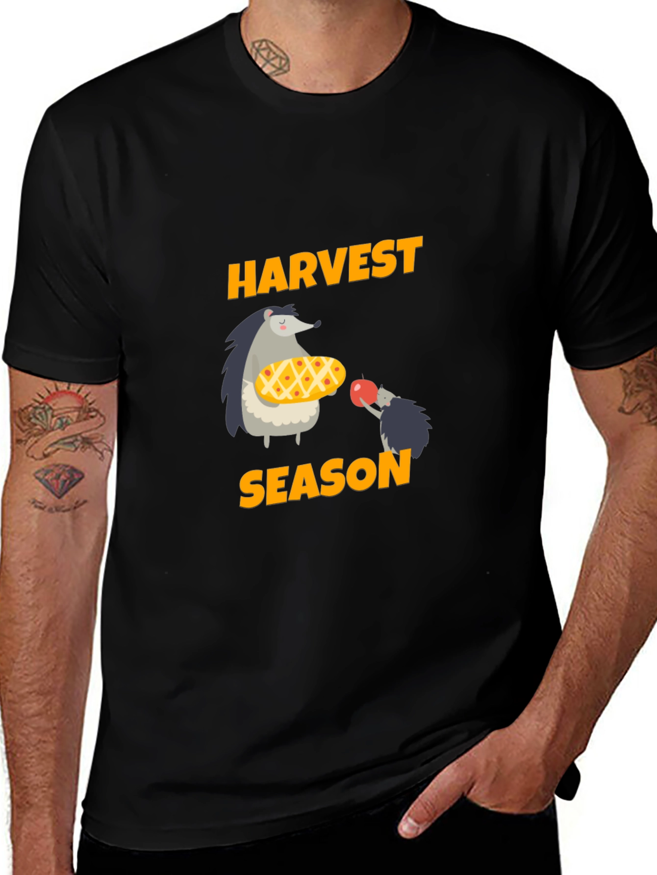 Harvest Season Hedgehog Graphic Tee