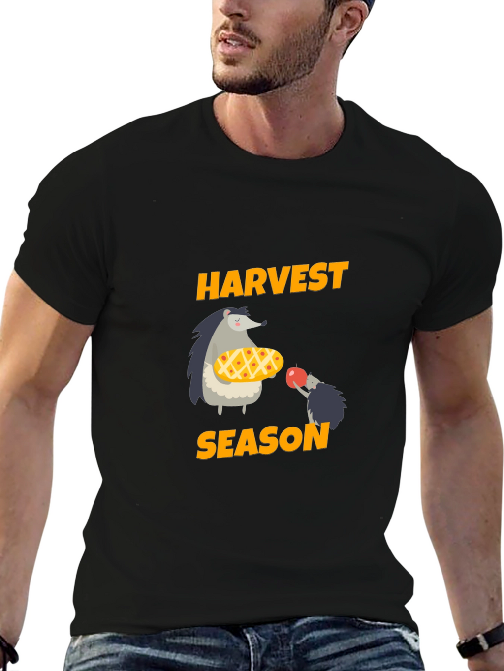 Harvest Season Hedgehog Graphic Tee