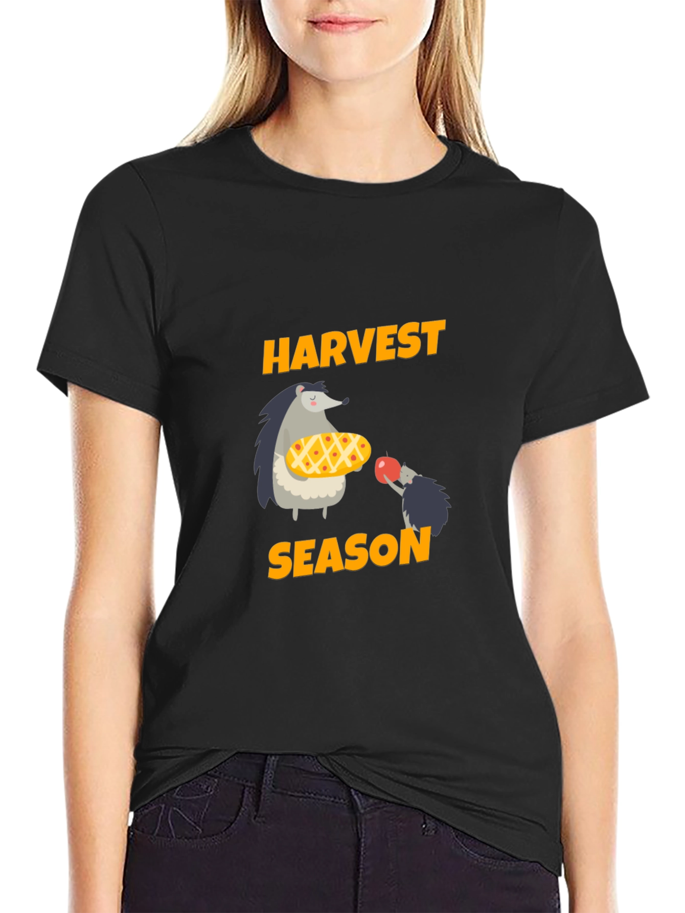 Harvest Season Hedgehog Graphic Tee