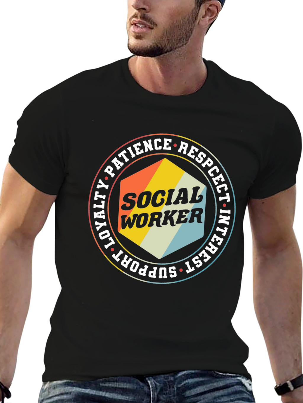 Social Worker T-Shirt - Retro Design
