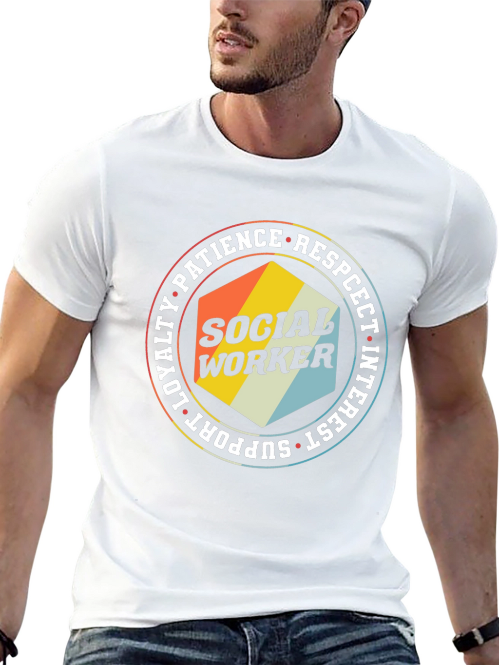 Social Worker T-Shirt - Retro Design