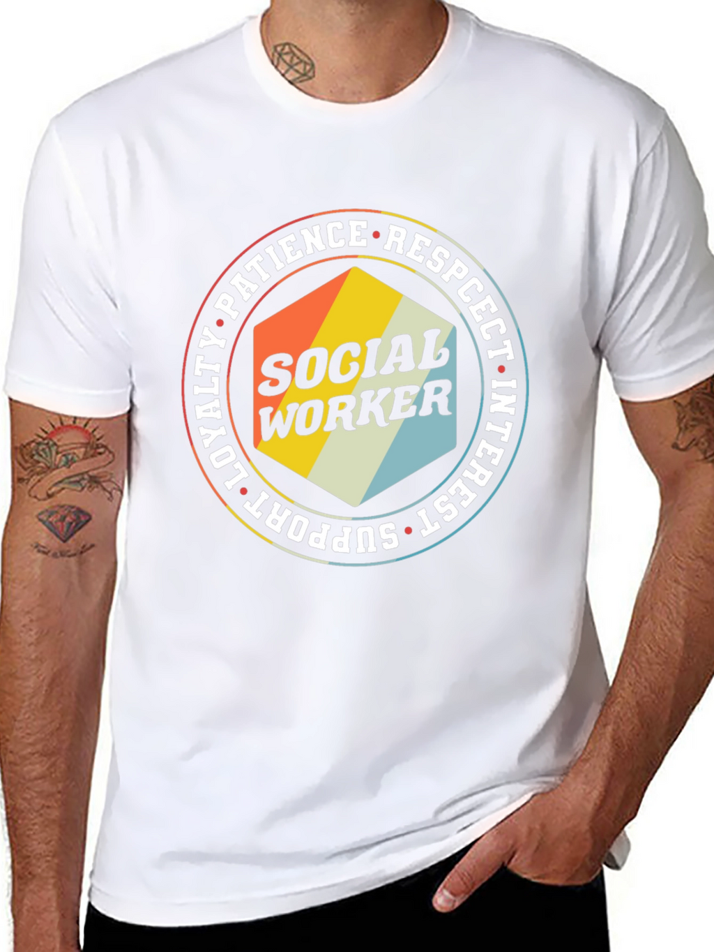 Social Worker T-Shirt - Retro Design