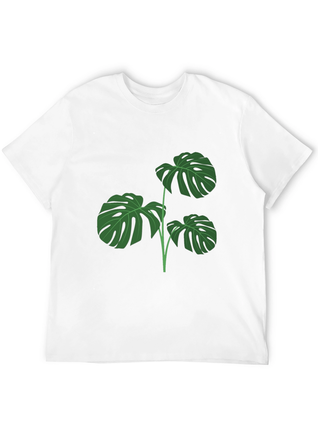Stylish Monstera Leaf Graphic T-Shirt