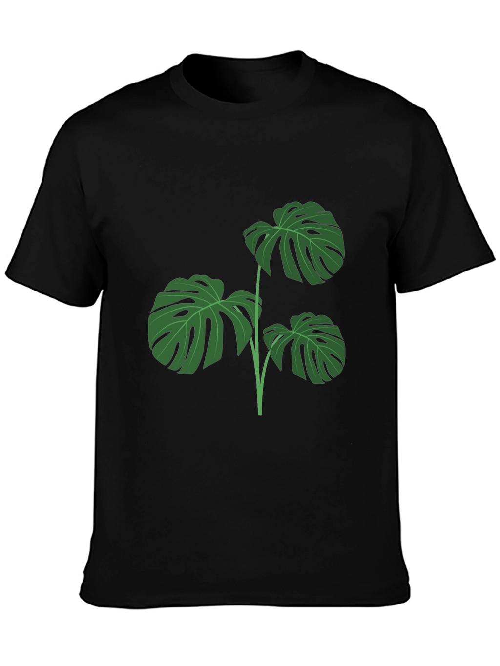 Stylish Monstera Leaf Graphic T-Shirt