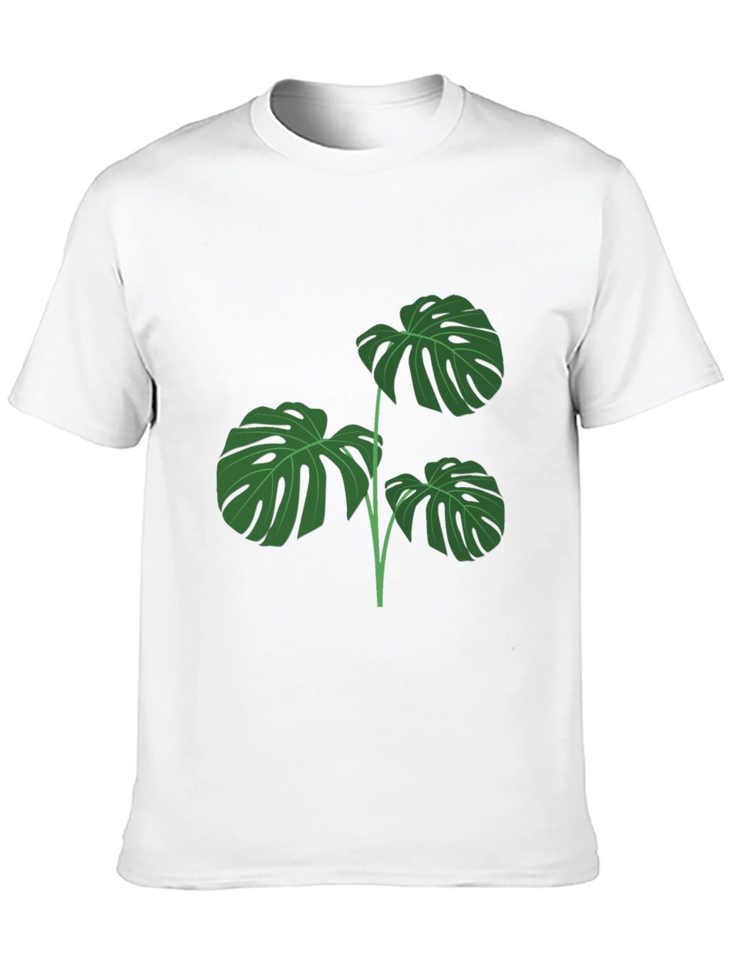 Stylish Monstera Leaf Graphic T-Shirt
