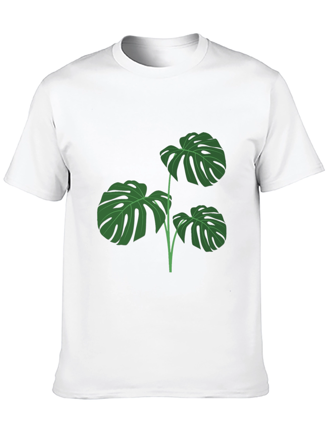 Stylish Monstera Leaf Graphic T-Shirt