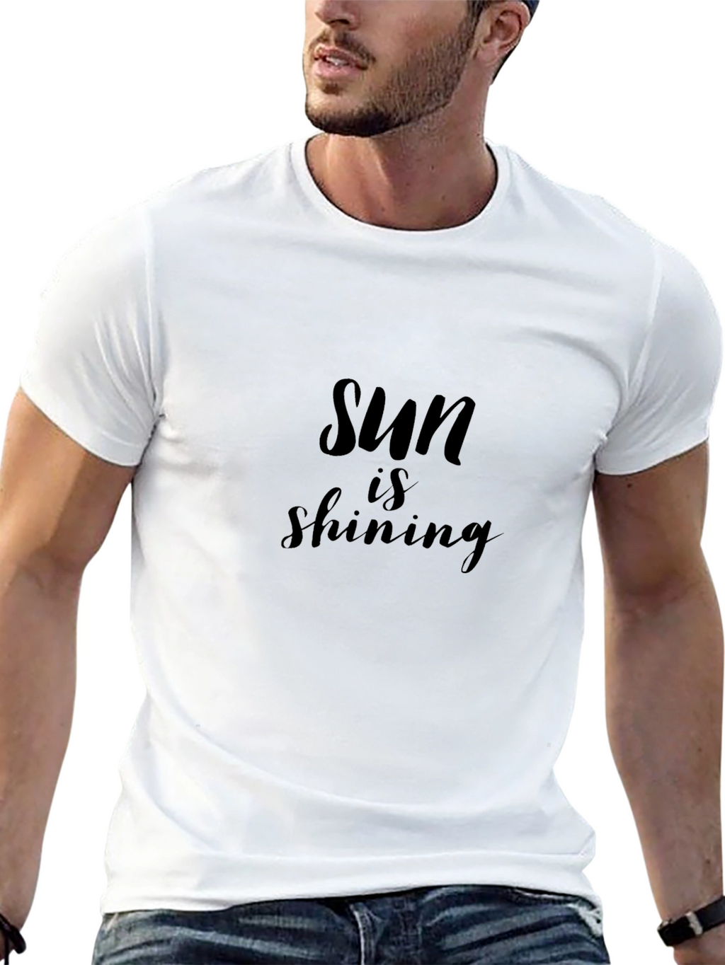 Sun is Shining Graphic T-Shirt - Stylish Black Tee