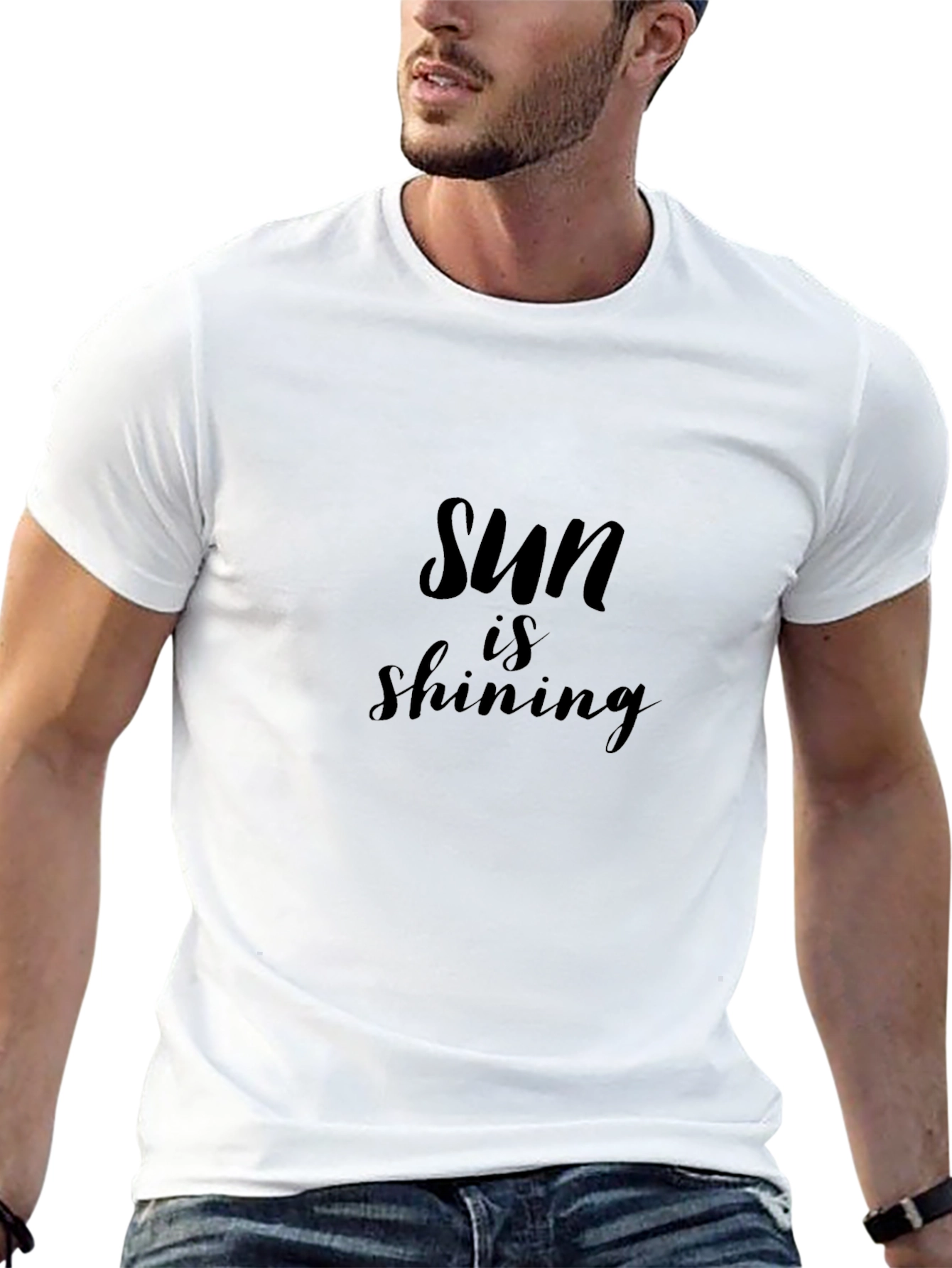 Sun is Shining Graphic T-Shirt - Stylish Black Tee