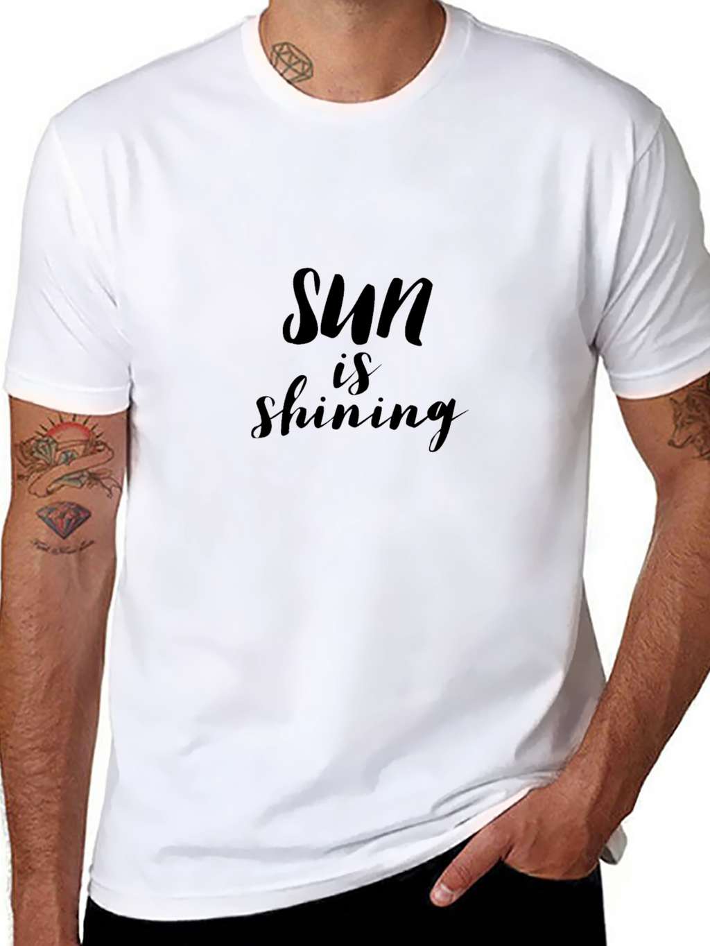 Sun is Shining Graphic T-Shirt - Stylish Black Tee