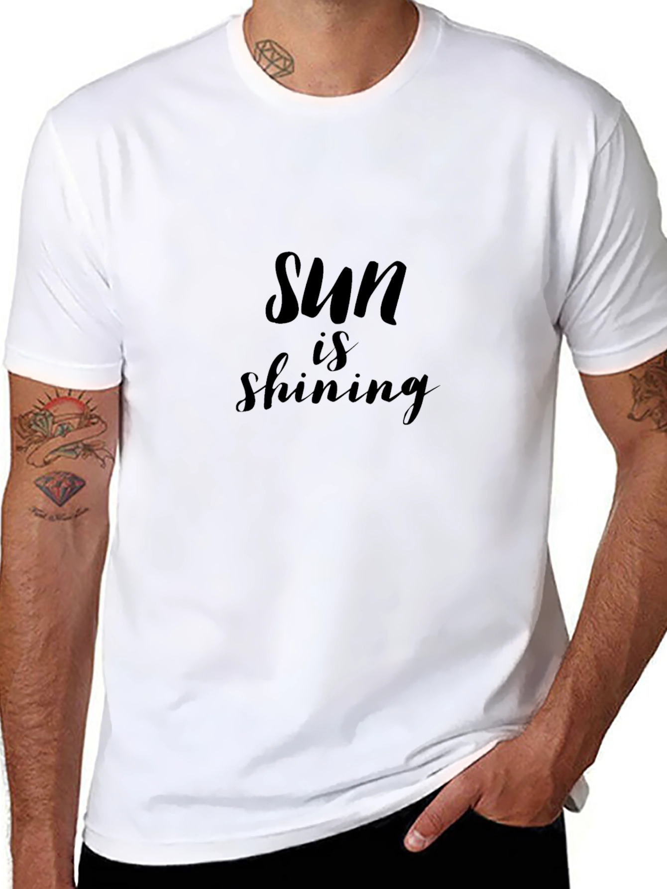 Sun is Shining Graphic T-Shirt - Stylish Black Tee