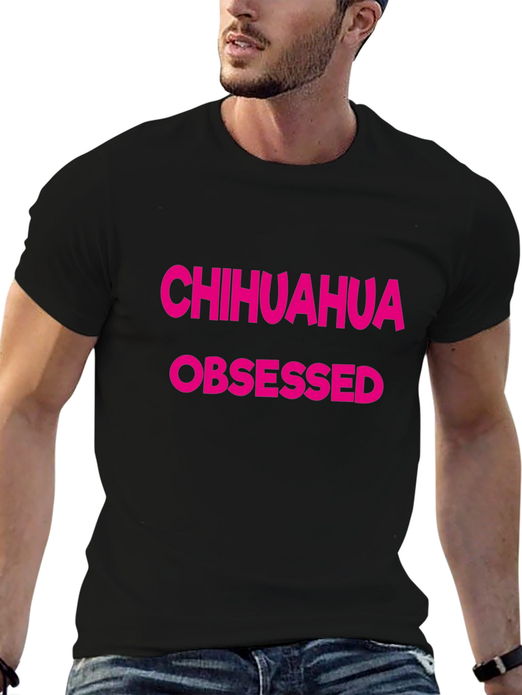 Chihuahua Obsessed Graphic Tee - Black