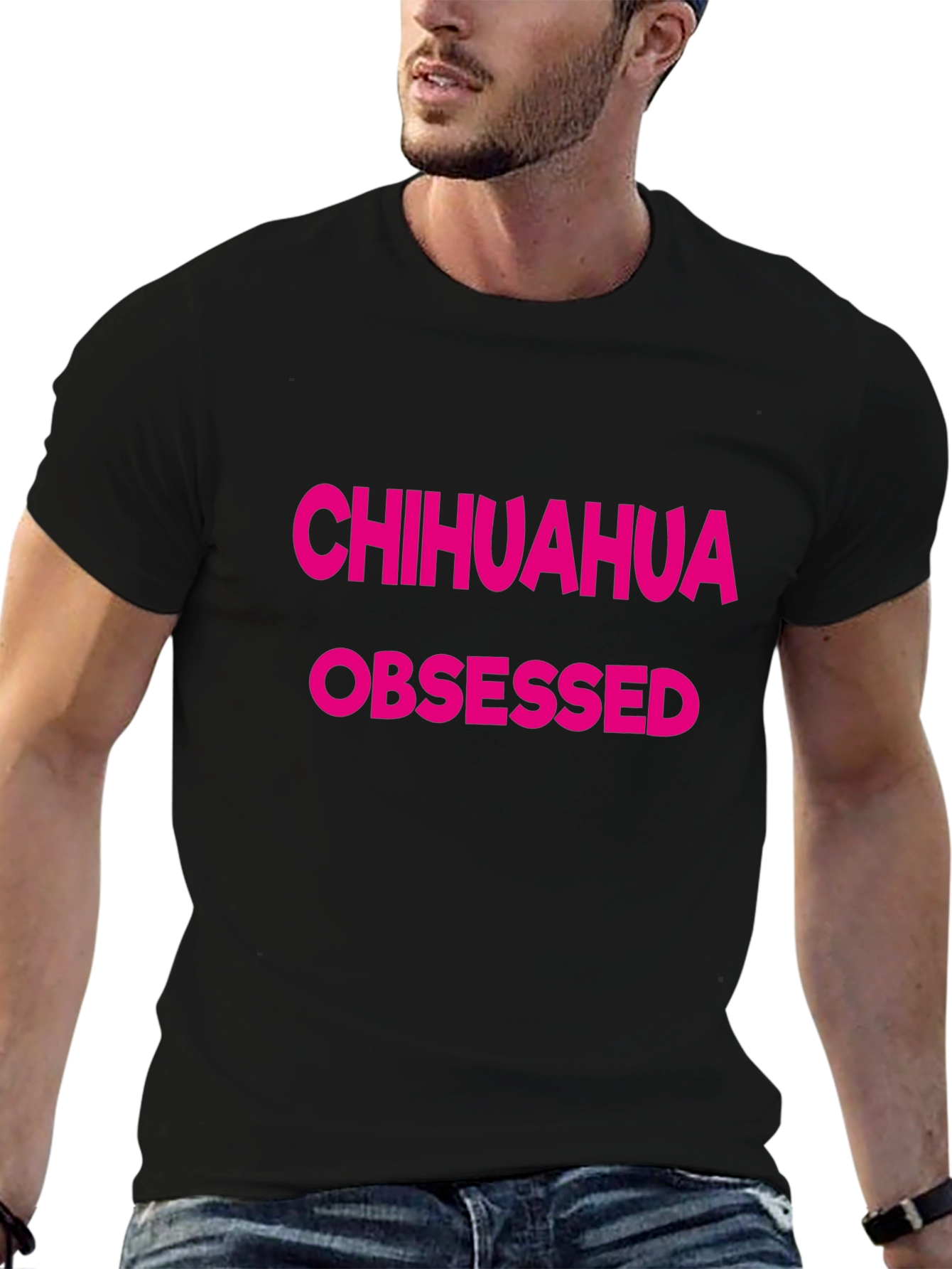 Chihuahua Obsessed Graphic Tee - Black