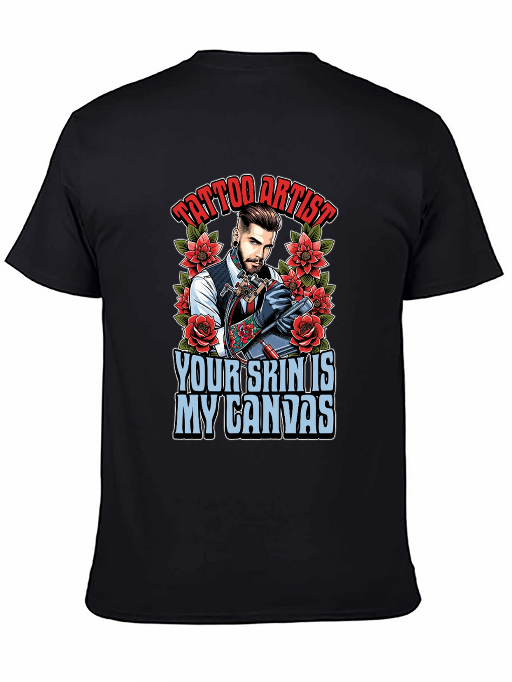 Tattoo Artist Canvas Graphic Tee