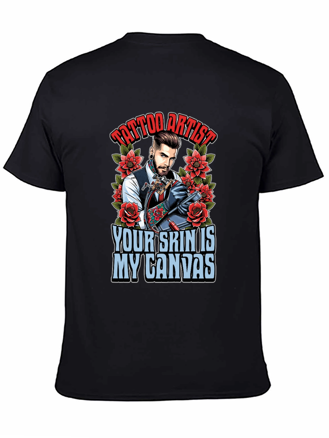 Tattoo Artist Canvas Graphic Tee