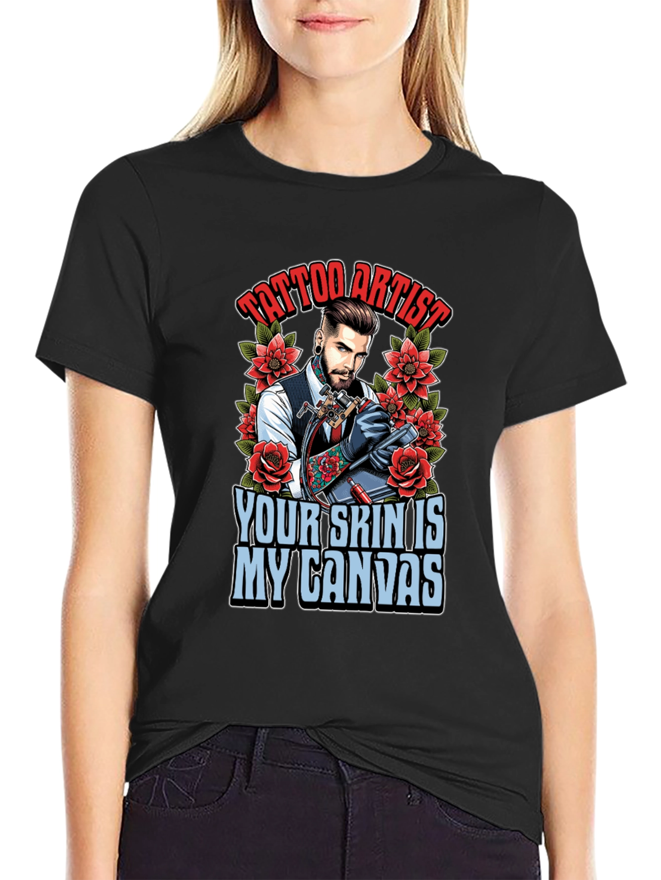 Tattoo Artist Canvas Graphic Tee