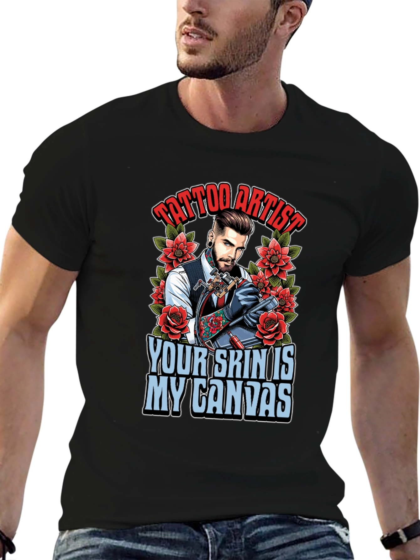 Tattoo Artist Canvas Graphic Tee