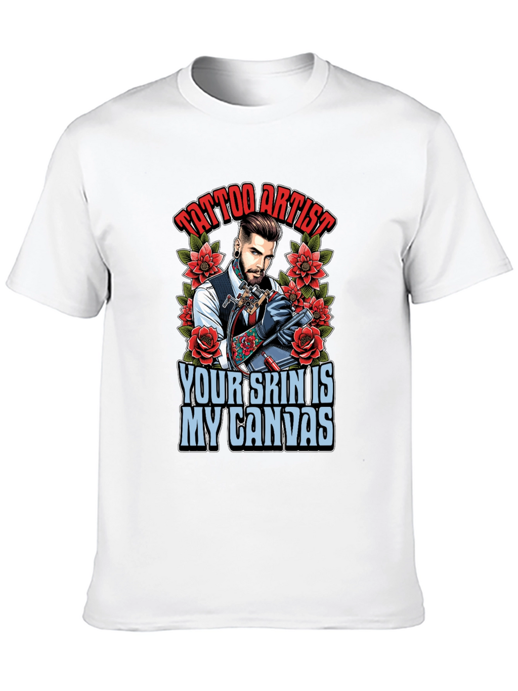 Tattoo Artist Canvas Graphic Tee