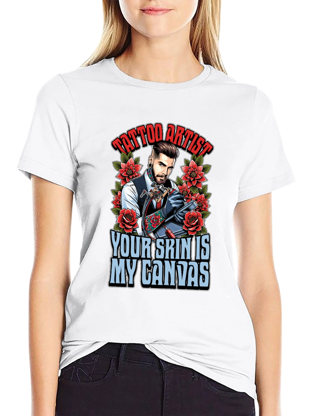 Tattoo Artist Canvas Graphic Tee