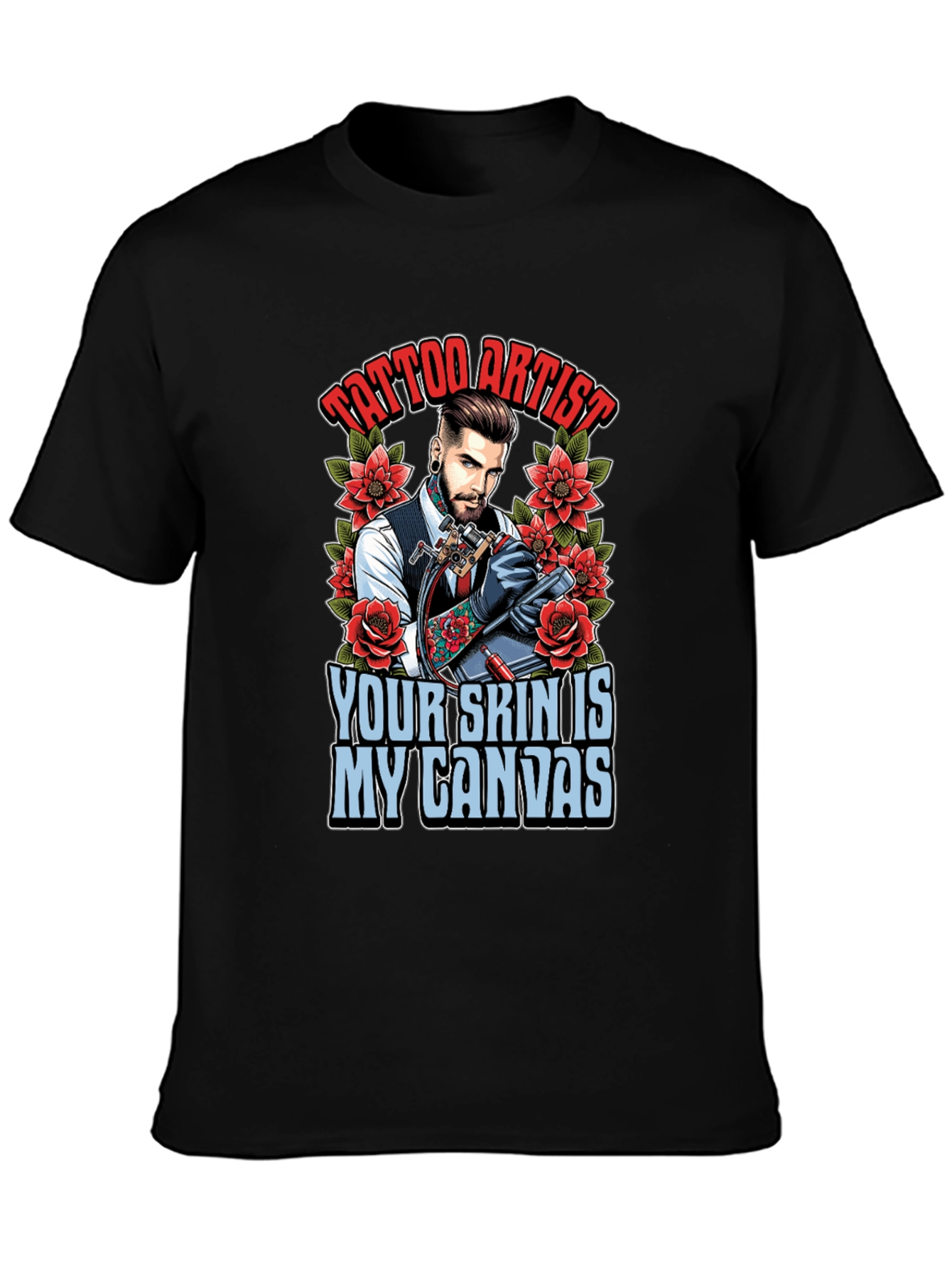 Tattoo Artist Canvas Graphic Tee