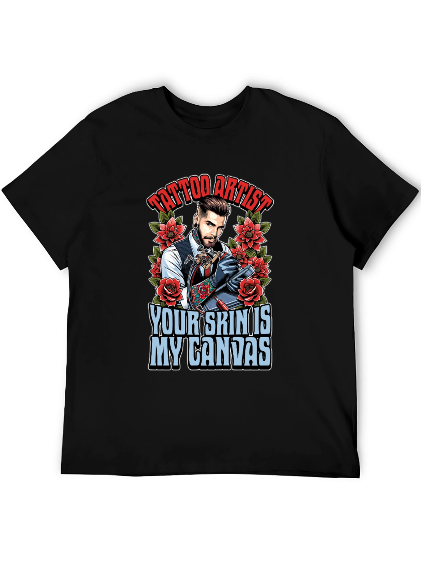 Tattoo Artist Canvas Graphic Tee