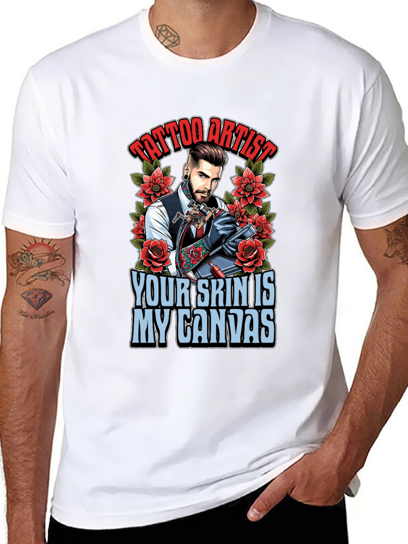 Tattoo Artist Canvas Graphic Tee