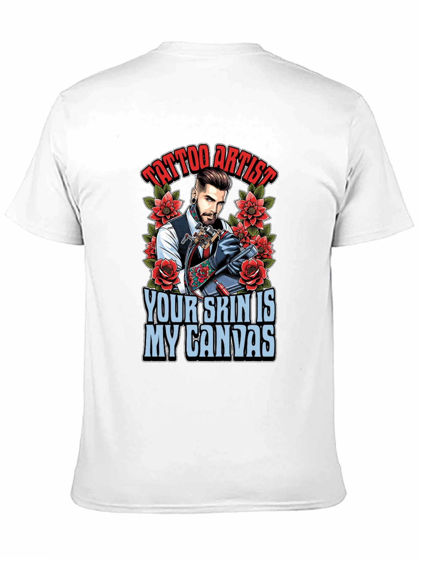 Tattoo Artist Canvas Graphic Tee