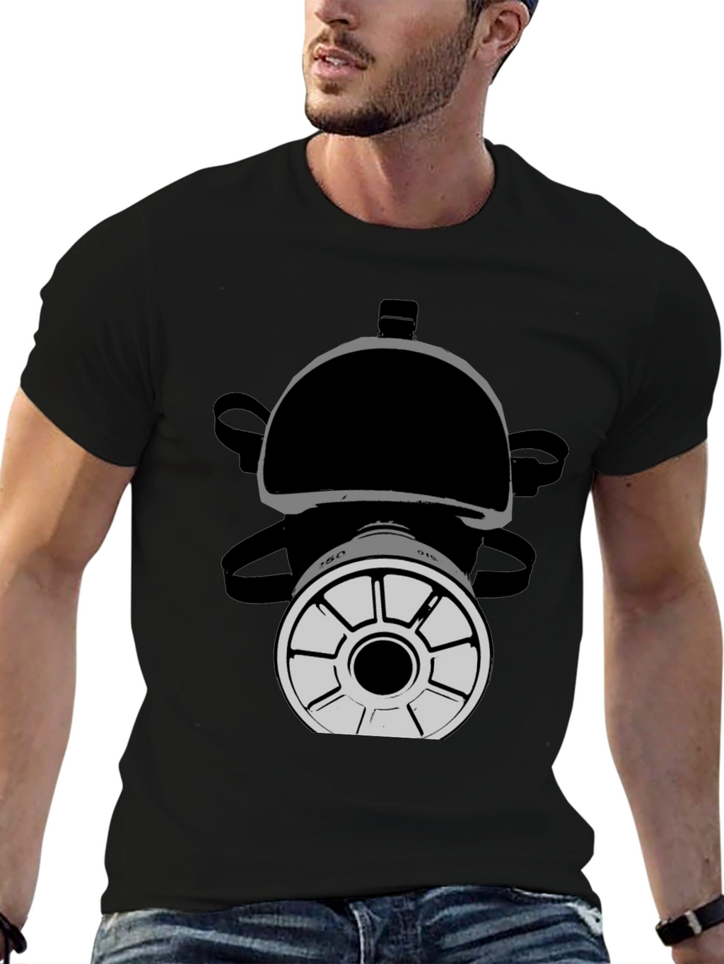 Gas Mask Graphic Tee - Bold Statement Shirt