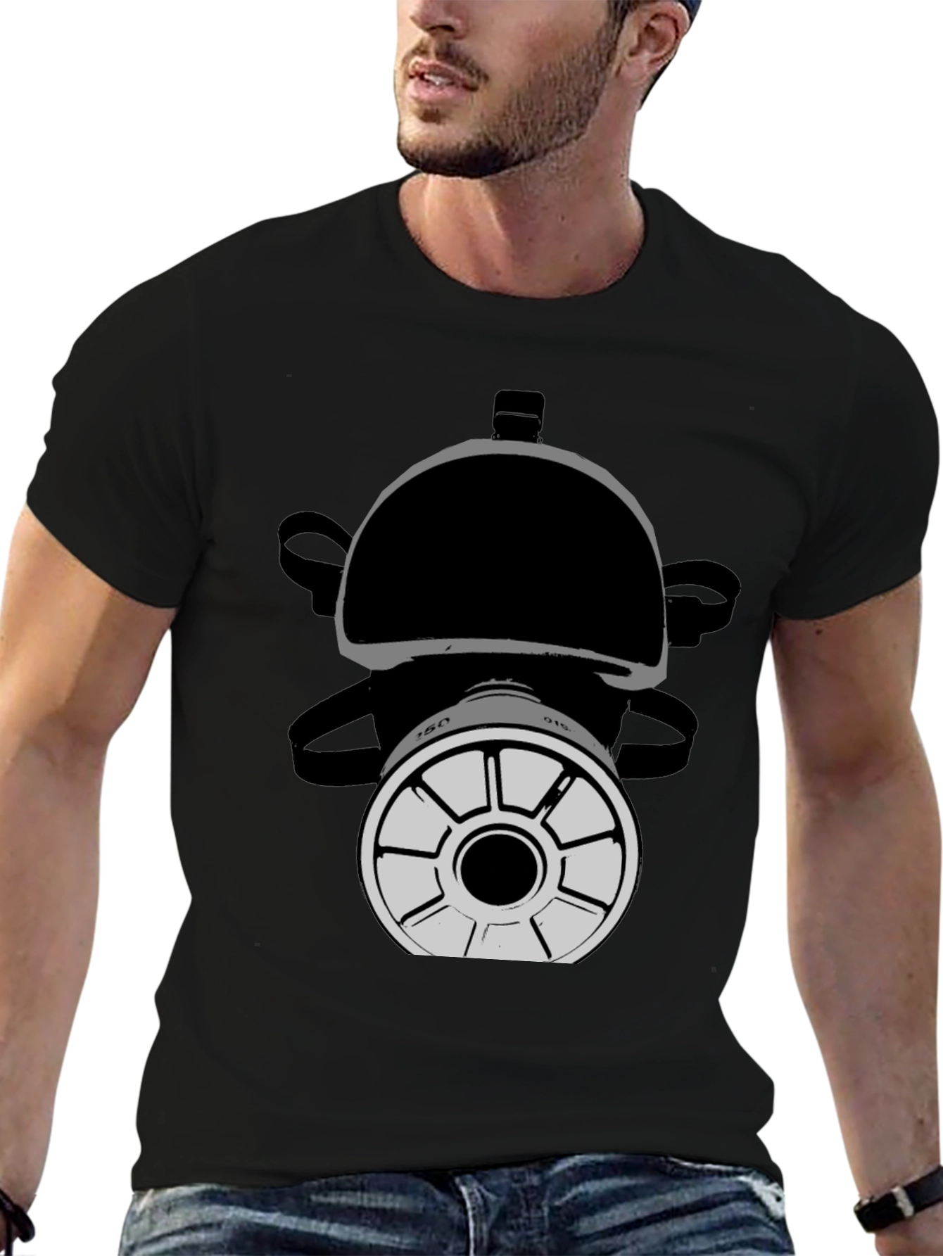 Gas Mask Graphic Tee - Bold Statement Shirt