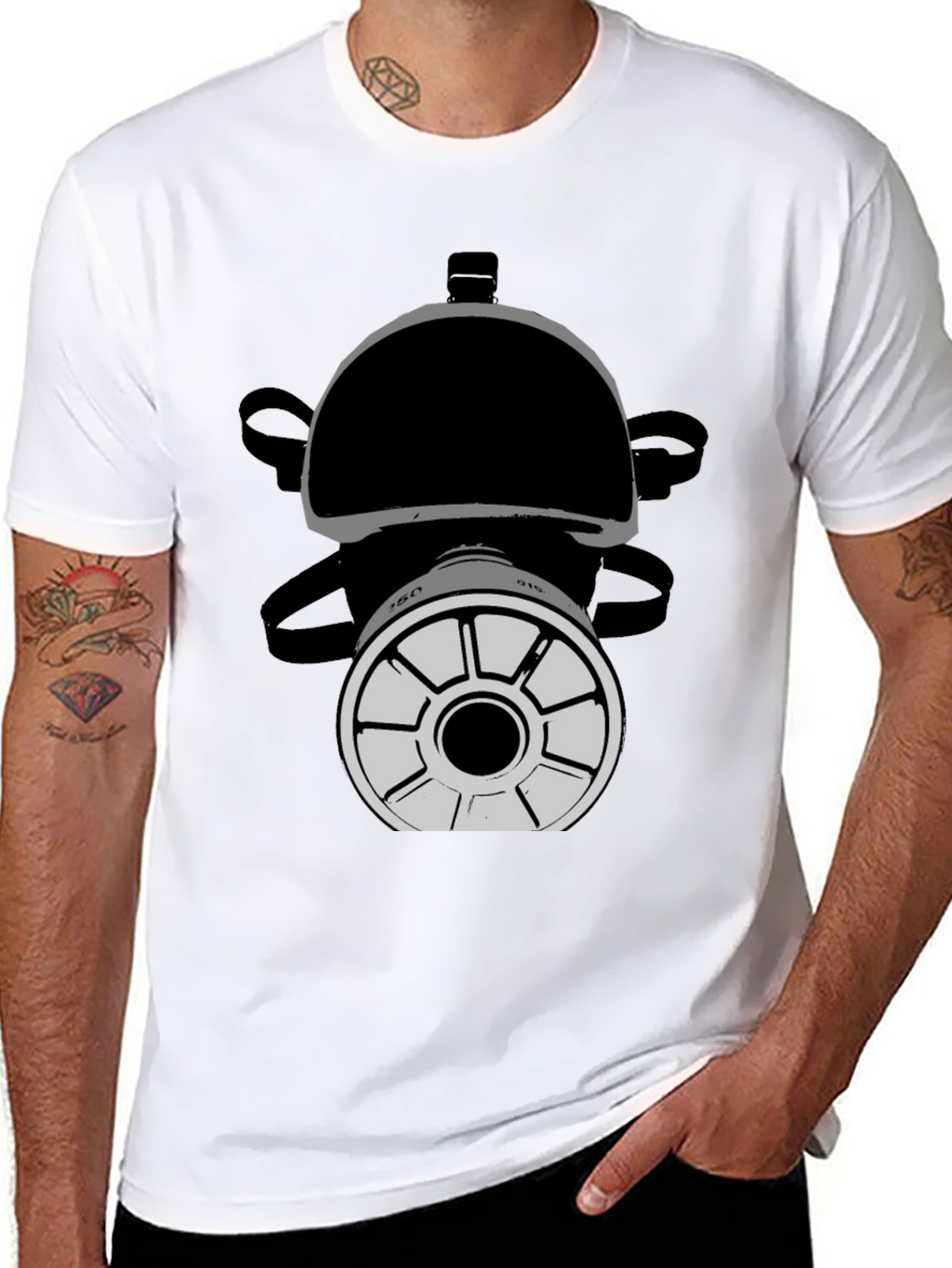 Gas Mask Graphic Tee - Bold Statement Shirt